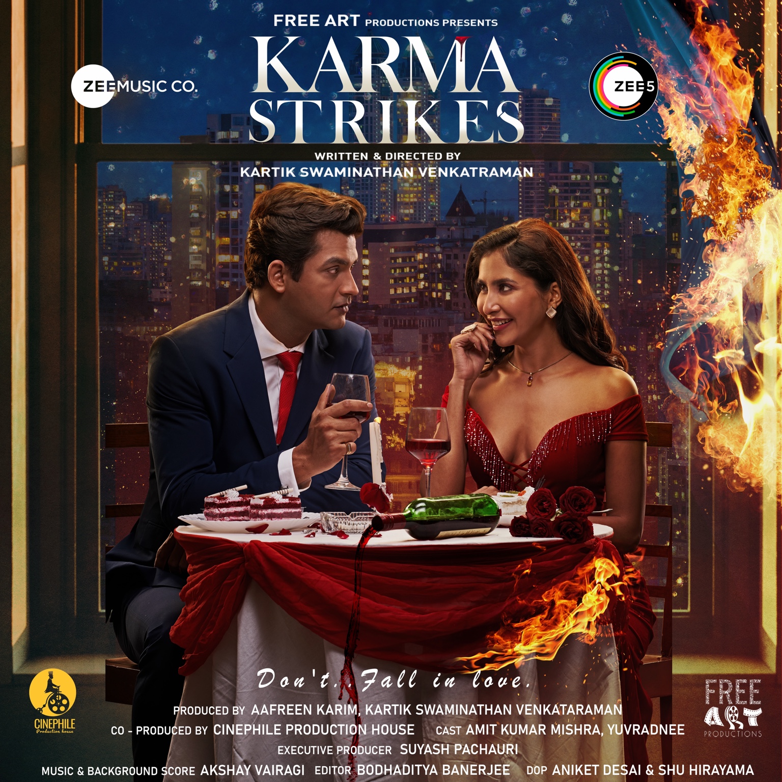 Karma Strikes official film poster supplied by Suyash Pachauri